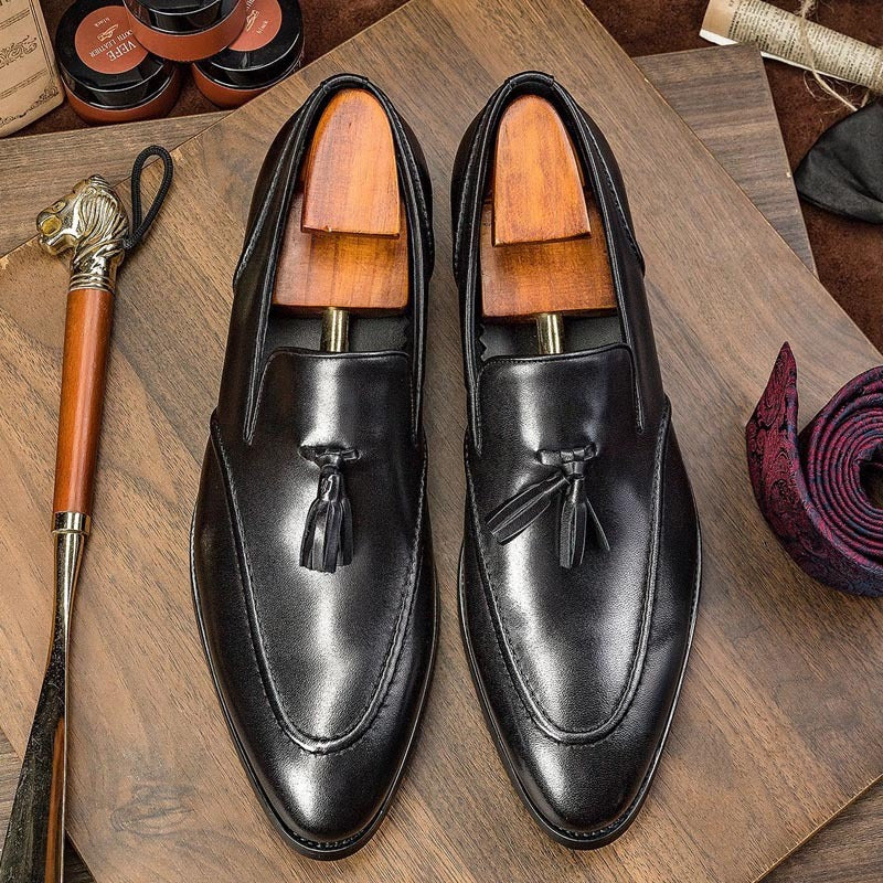 Doug – Chaussures à franges décontractées en cuir végan