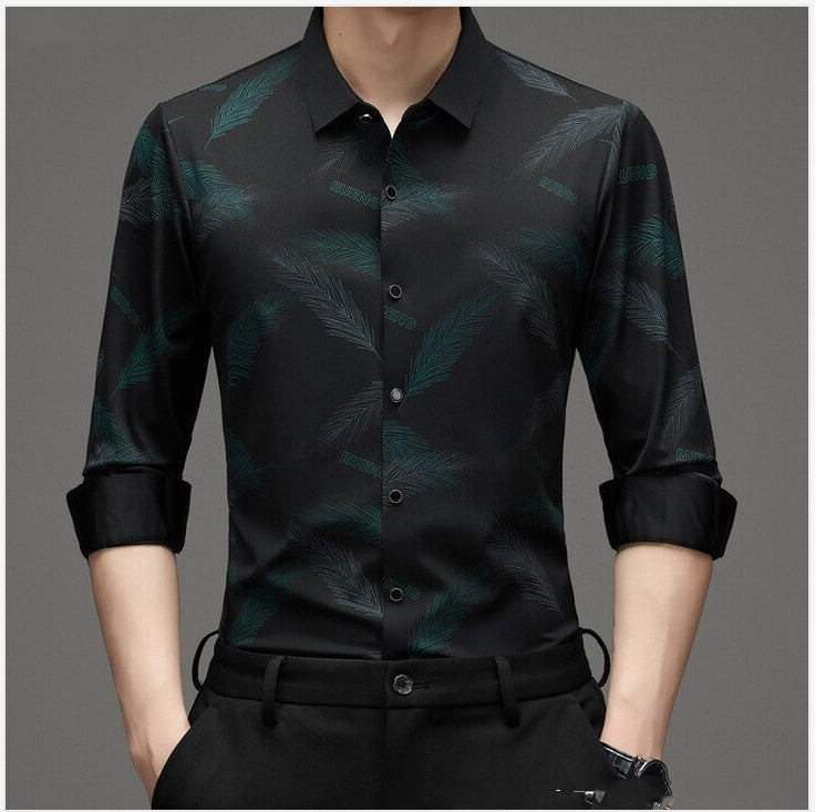 Arthur – Chemise à manches longues tendance sans repassage pour hommes
