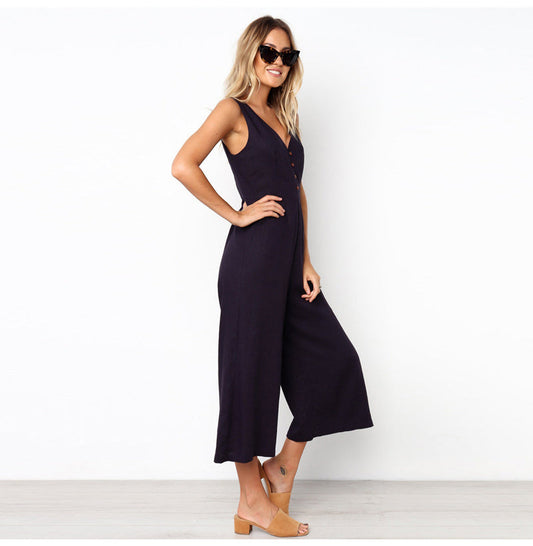 Natasha – Jumpsuit dos nu avec col en V