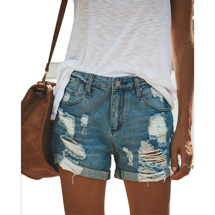 Vanessa – Shorts en Jean Déchirés pour Femmes