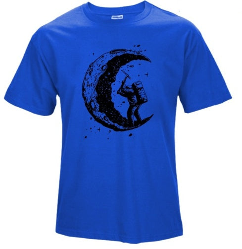 Andy – T-shirt décontracté avec imprimé lune pour homme