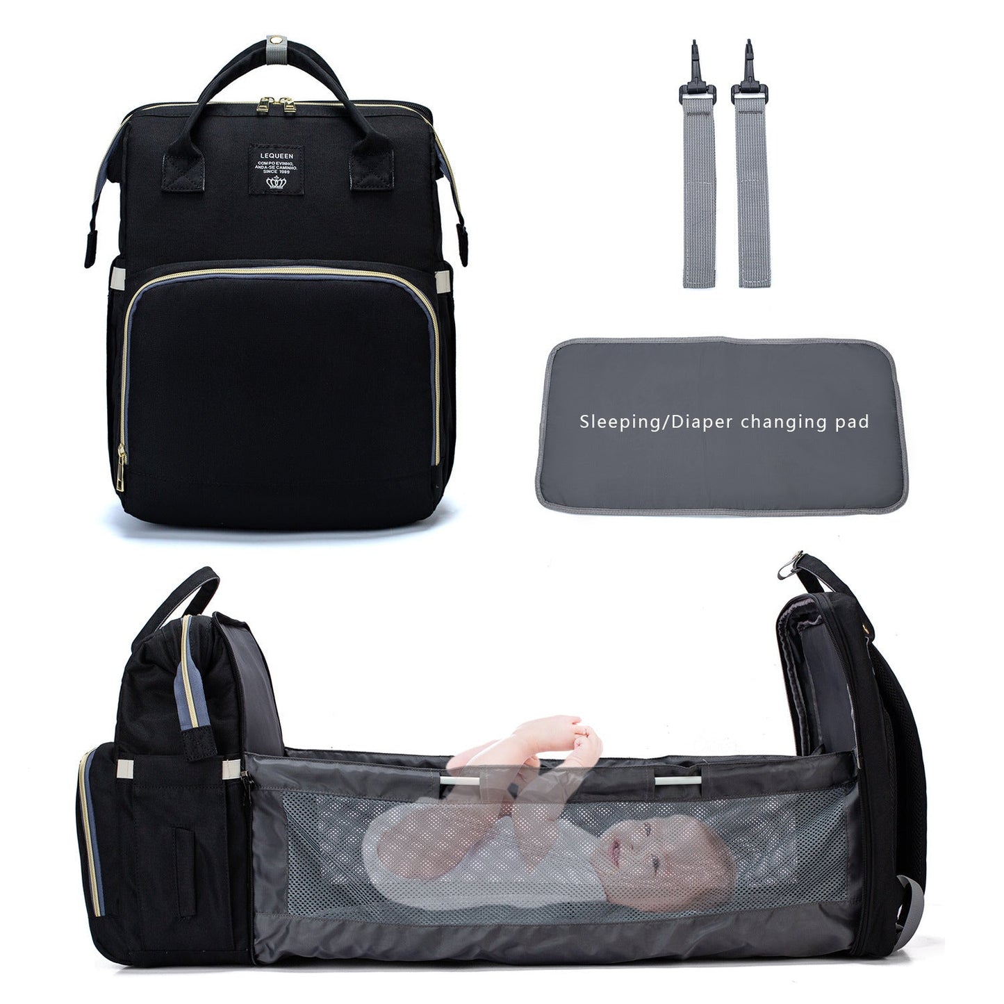Carly – Sac à langer grande capacité pour mamans au design élégant