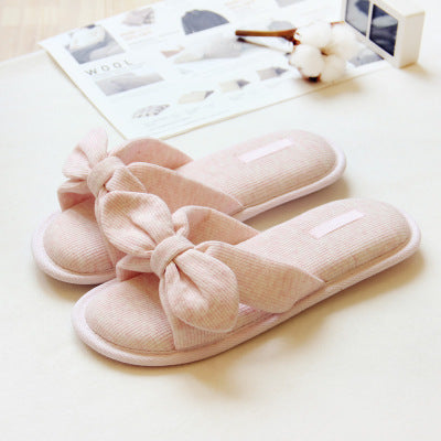 Wendy – Chaussons de Bain Antidérapants en Coton avec Nœud
