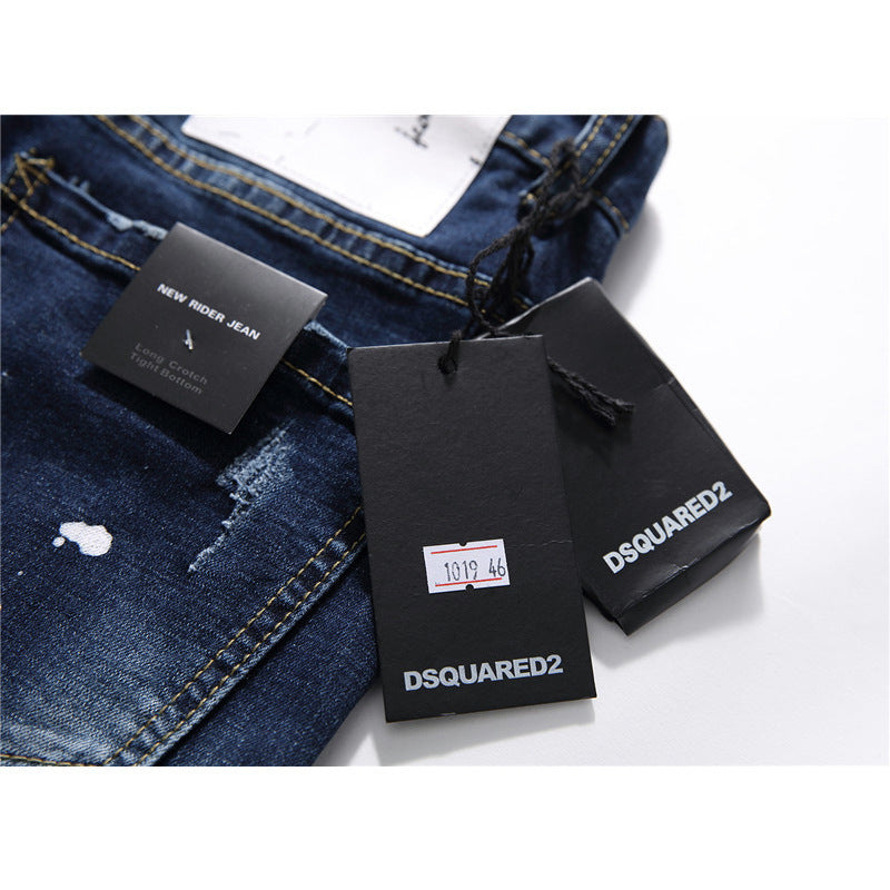 Dominic – Jean Slim Fit pour Homme avec Fermeture Éclair et Trous