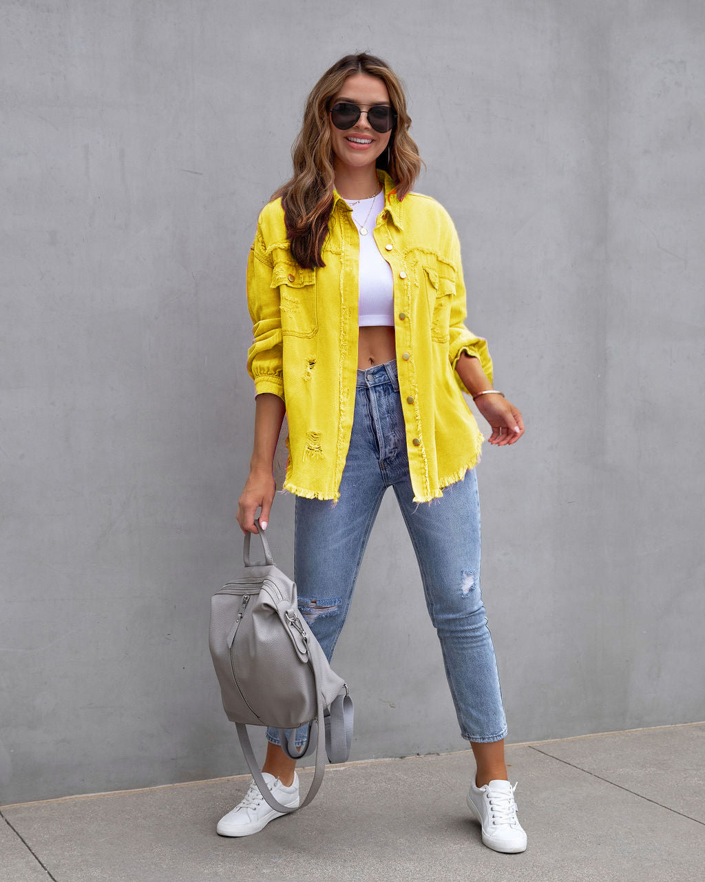 Brenda – Veste Déchirée pour Femmes pour l'Automne et le Printemps