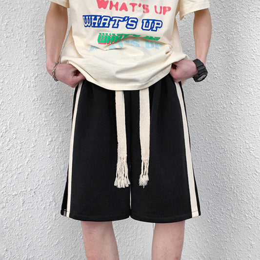 William – Weite Herren-Shorts mit gewebtem Seil