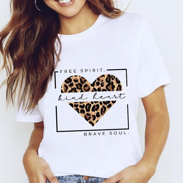 Leah – T-shirts Harajuku pour Femme avec Motif Étoilé