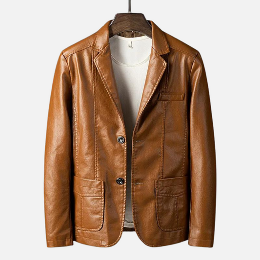 Noel - Veste en cuir vegan à deux boutons