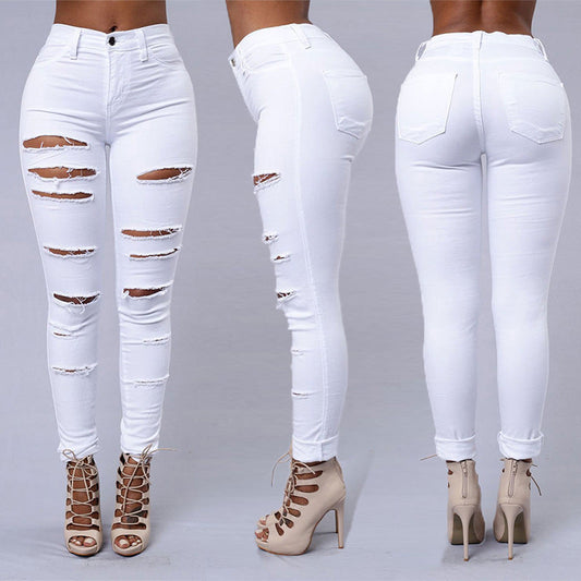 Francesca – Jean déchiré taille haute pour femmes