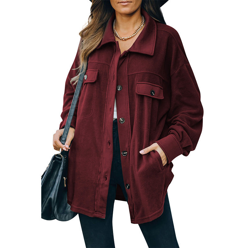 Gabrielle – Cardigan en Polaire avec Revers