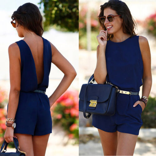 Miranda – Jumpsuit dos nu avec ceinture pour femmes
