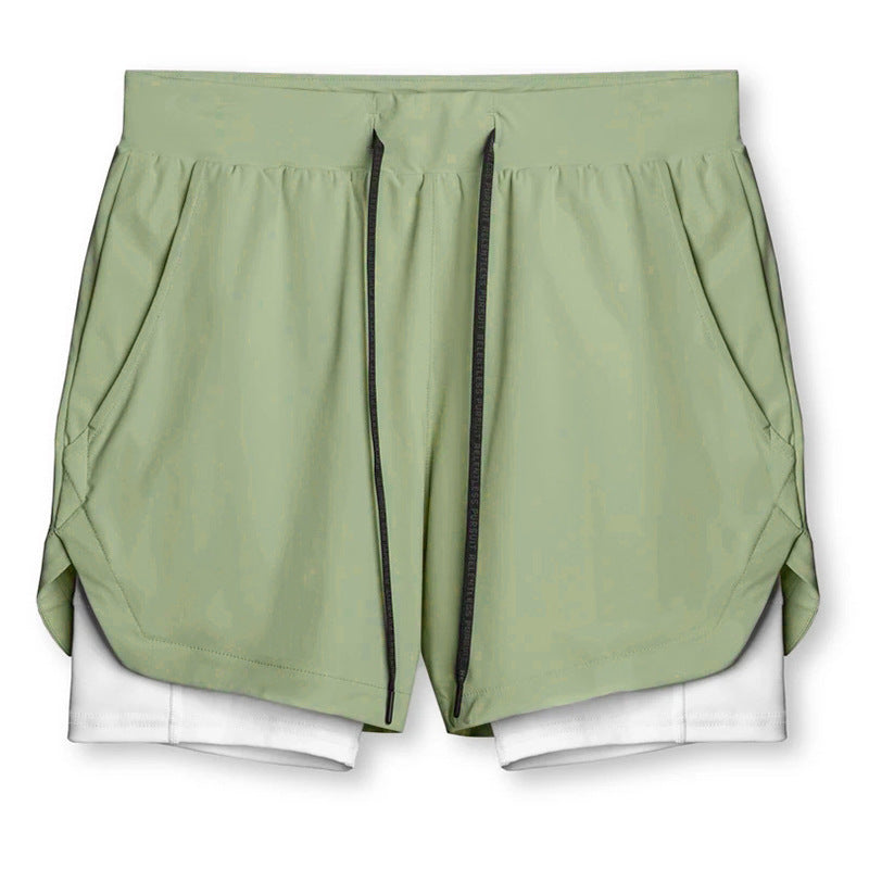 Robbie – Sportliche, schnelltrocknende, doppelschichtige Zwe-in-eins Laufshorts