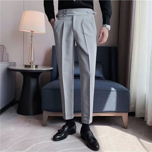 Tim – Pantalons d'affaires britanniques pour hommes