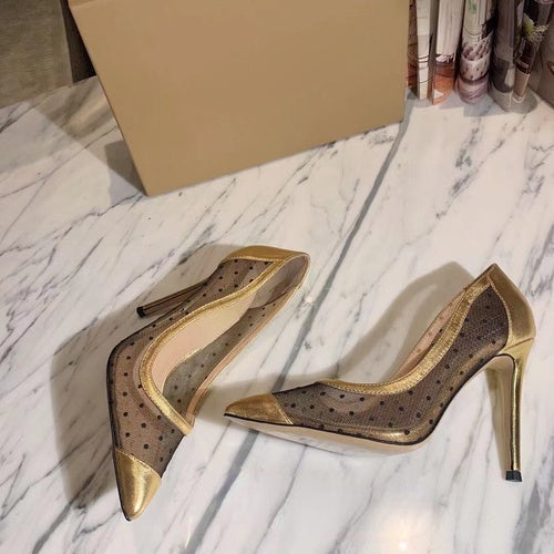 Anna – Sexy escarpins en maille à talon aiguille