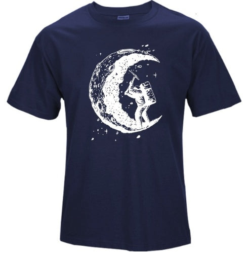 Andy – T-shirt décontracté avec imprimé lune pour homme