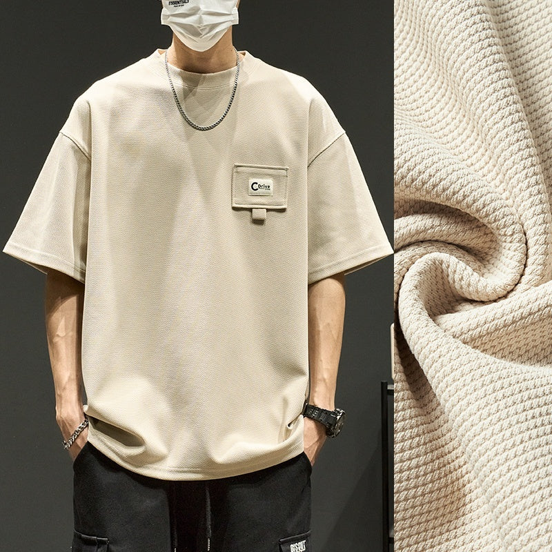 Kirk – Chemise à Manches Courtes en Coton Gaufré pour Hommes