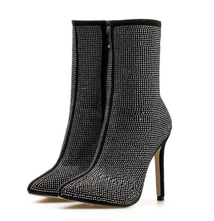 Natalie – Bottines à talons aiguille et bout pointu pour femmes