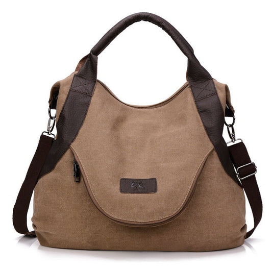 Barbara – Sac Bandoulière Rétro Minimaliste en Toile Vintage