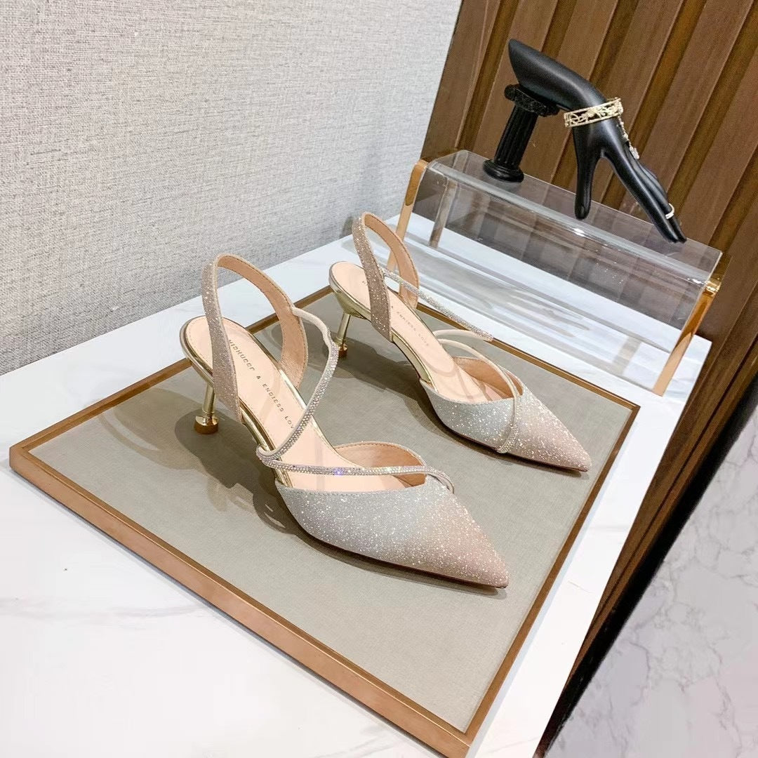 Samantha – Stilettos en Cristal avec Bout Pointu