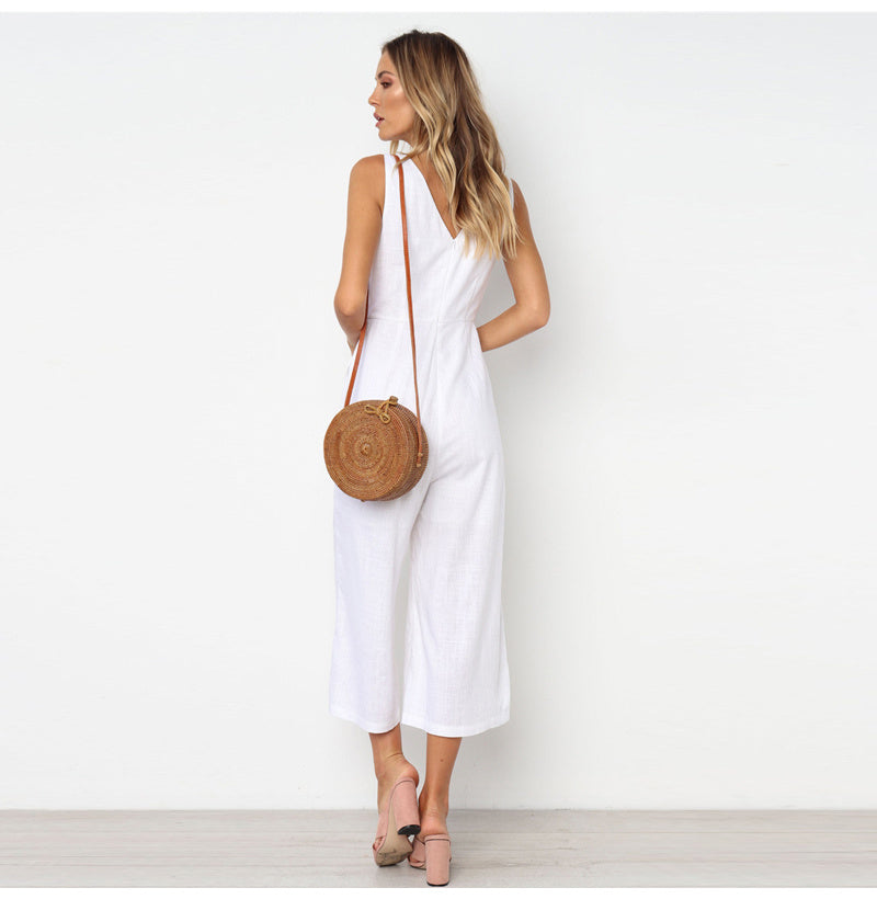 Natasha – Jumpsuit dos nu avec col en V