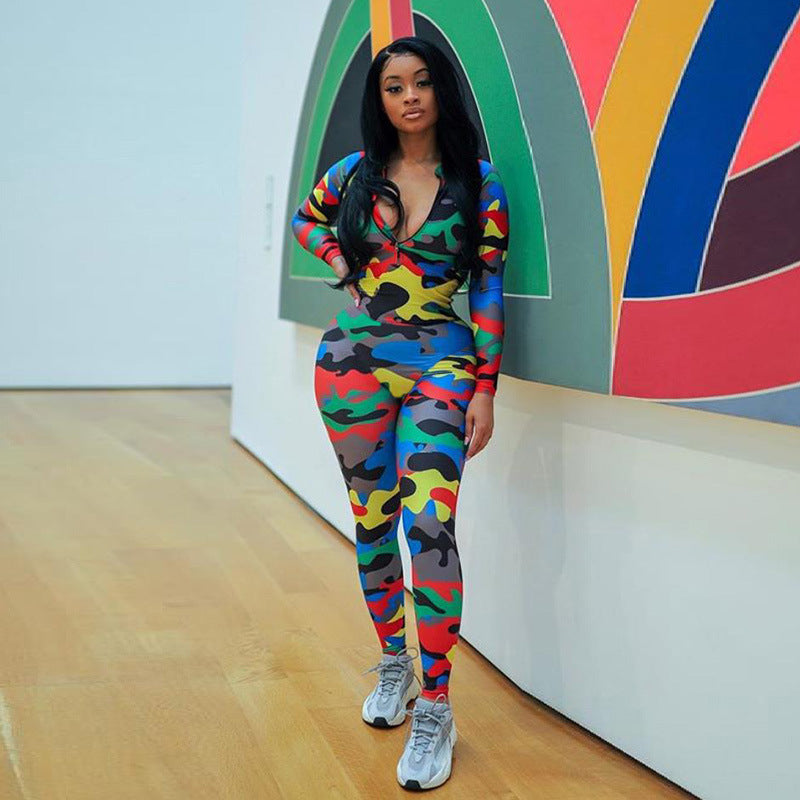 Harriet – Jumpsuit de Yoga à Motif Camouflage