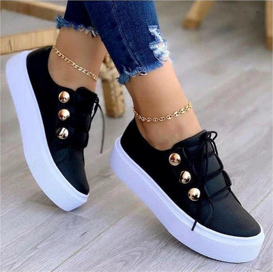 Louise – Chaussures à Lacets avec Rivets pour Femme