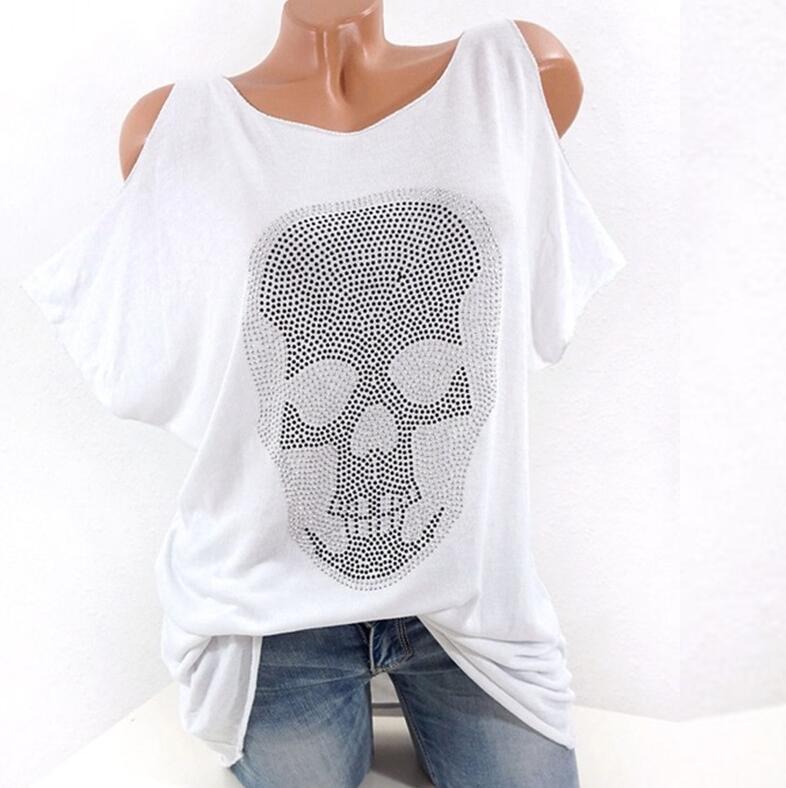 Gillian – T-shirt Femme avec Motif de Crâne