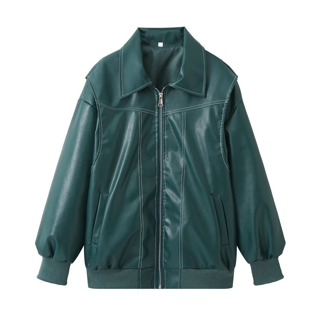 Heather – Veste Décontractée pour Femme avec Revers et Fermeture Éclair