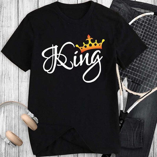 Kim – T-shirt à motif couronnement pour couples