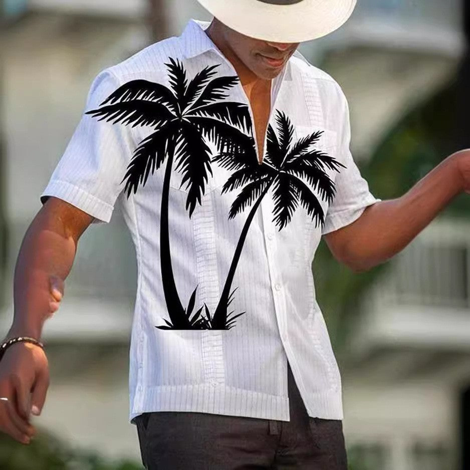 Joe – Chemise Hawaïenne Imprimée 3D Été Décontractée pour Homme