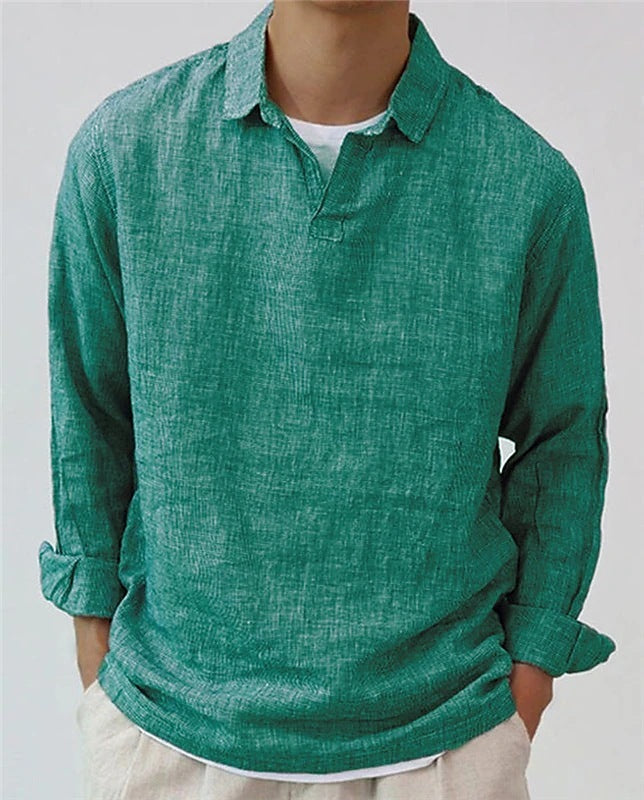 Ray – Oversize Herrenpullover mit langen Ärmeln in einfarbigem Design