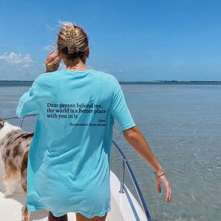 Sophie – T-shirt à col rond avec slogan
