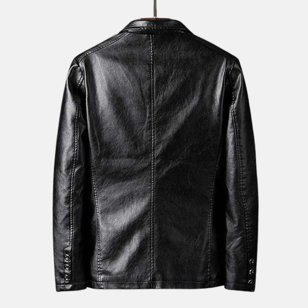 Noel - Veste en cuir vegan à deux boutons