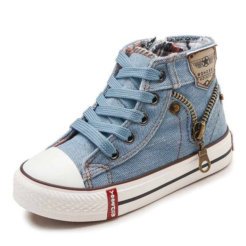 Megan – Baskets en Denim Respirantes pour Enfants
