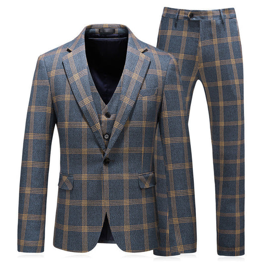 Hugh – Costume Élégant à Carreaux