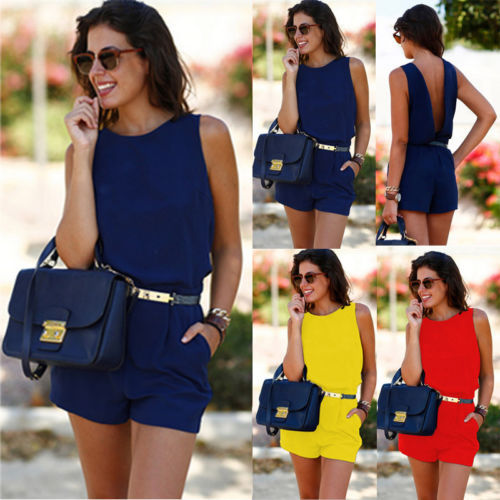 Miranda – Jumpsuit dos nu avec ceinture pour femmes