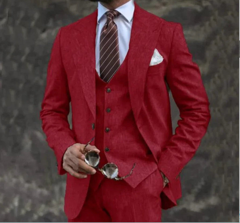 Darren – Costume d'affaires rose pour homme