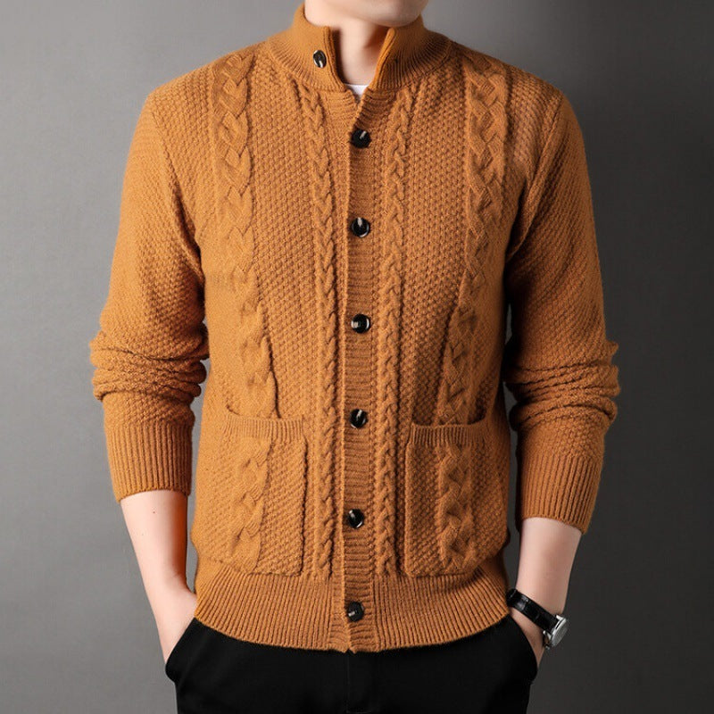 Sam – Cardigan Jacquard à Poches pour Homme
