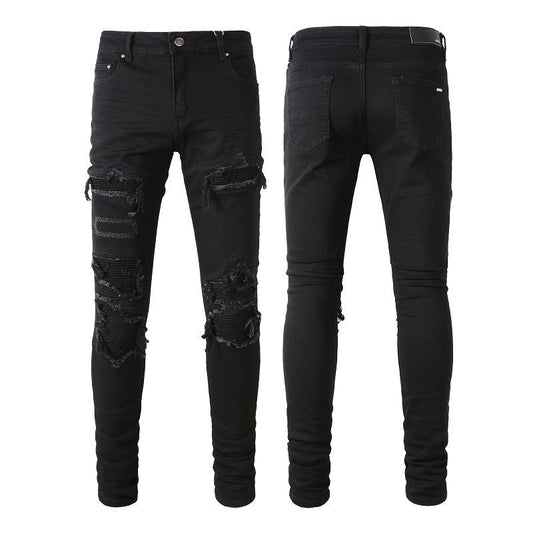 Tommy – Jean noir plissé pour hommes