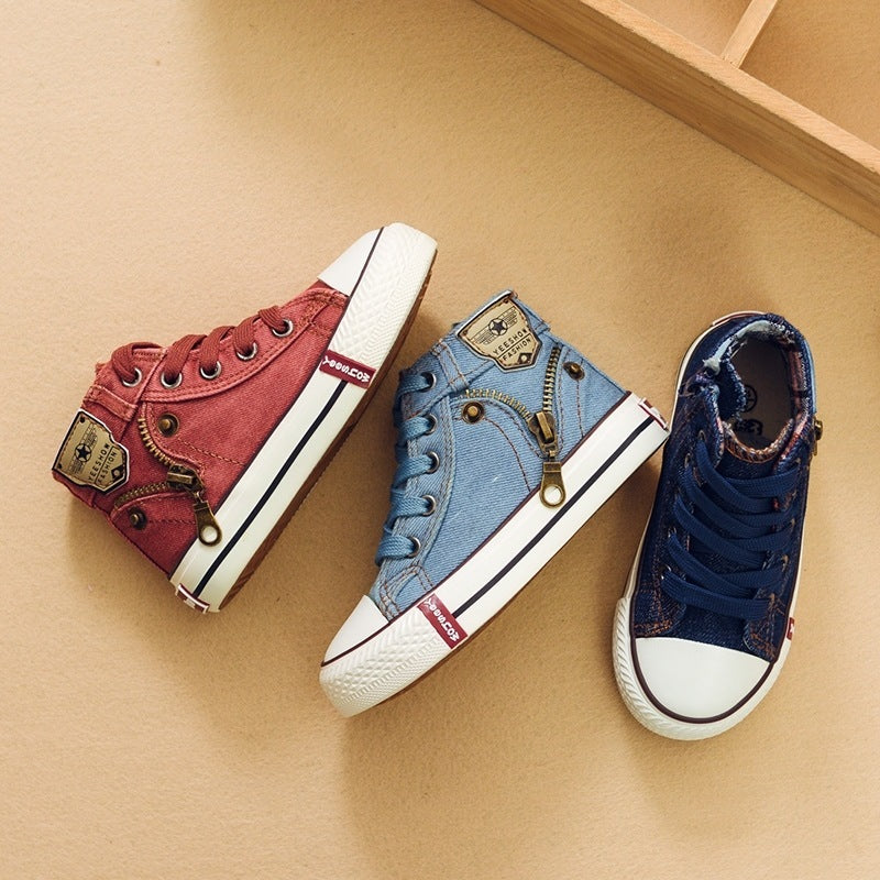 Megan – Baskets en Denim Respirantes pour Enfants