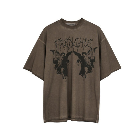 Adrian – T-shirt de sport rétro et ample style Y2k