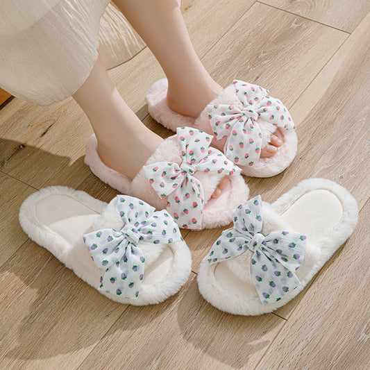 Natasha – Chaussons en Coton avec Nœud à Pois