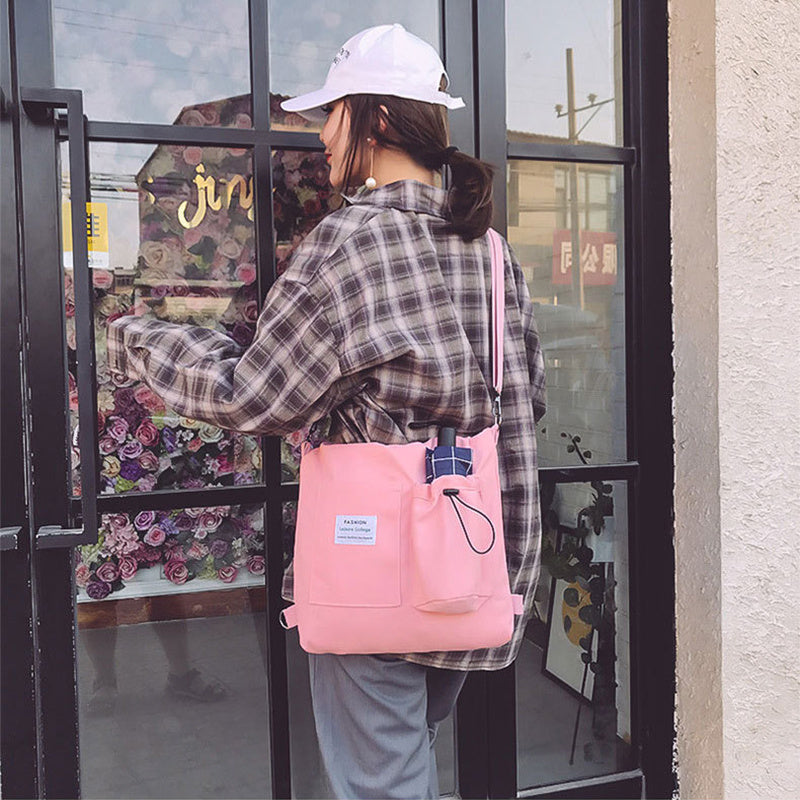 Amy – Élégant Sac Harajuku en Toile avec Compartiments