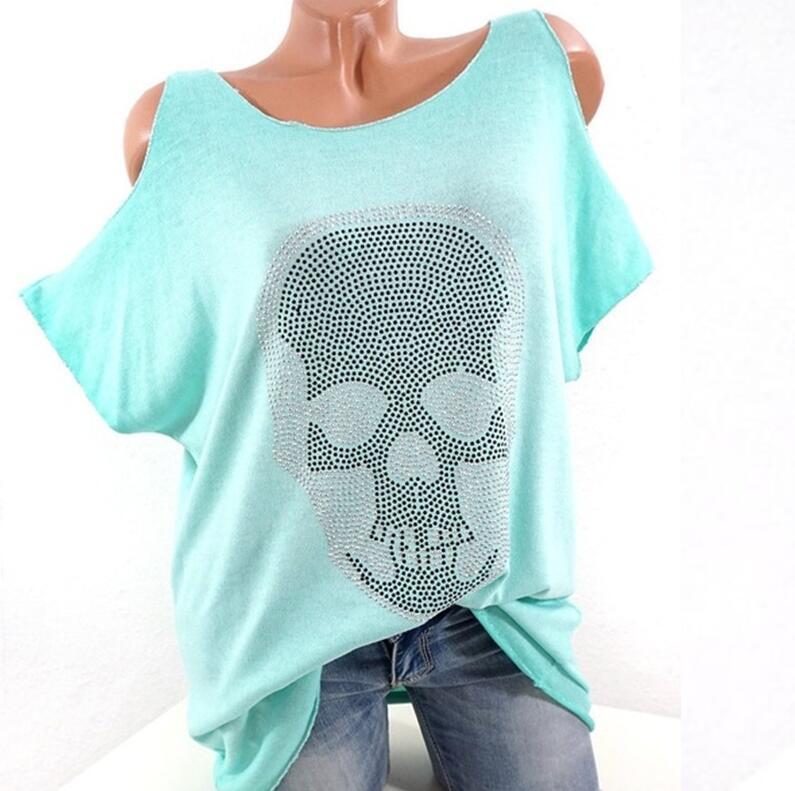 Gillian – T-shirt Femme avec Motif de Crâne