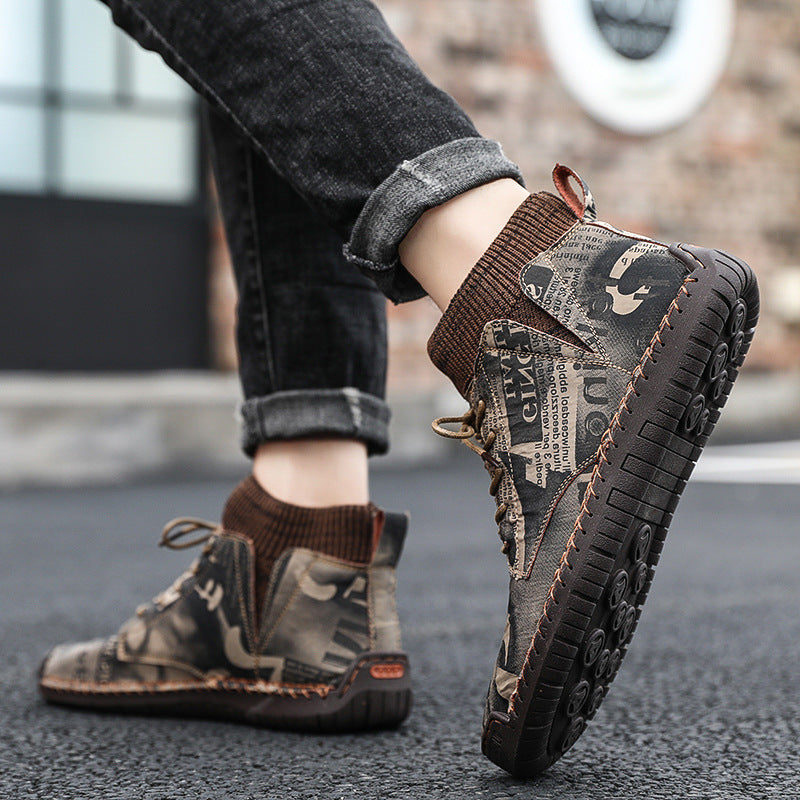 Albert – Sneakers à chaussettes hautes pour hommes