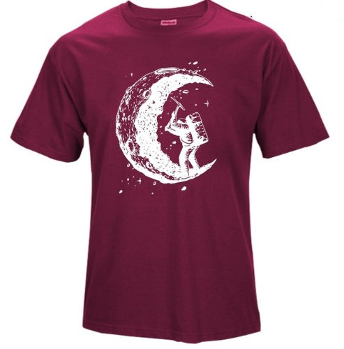 Andy – T-shirt décontracté avec imprimé lune pour homme