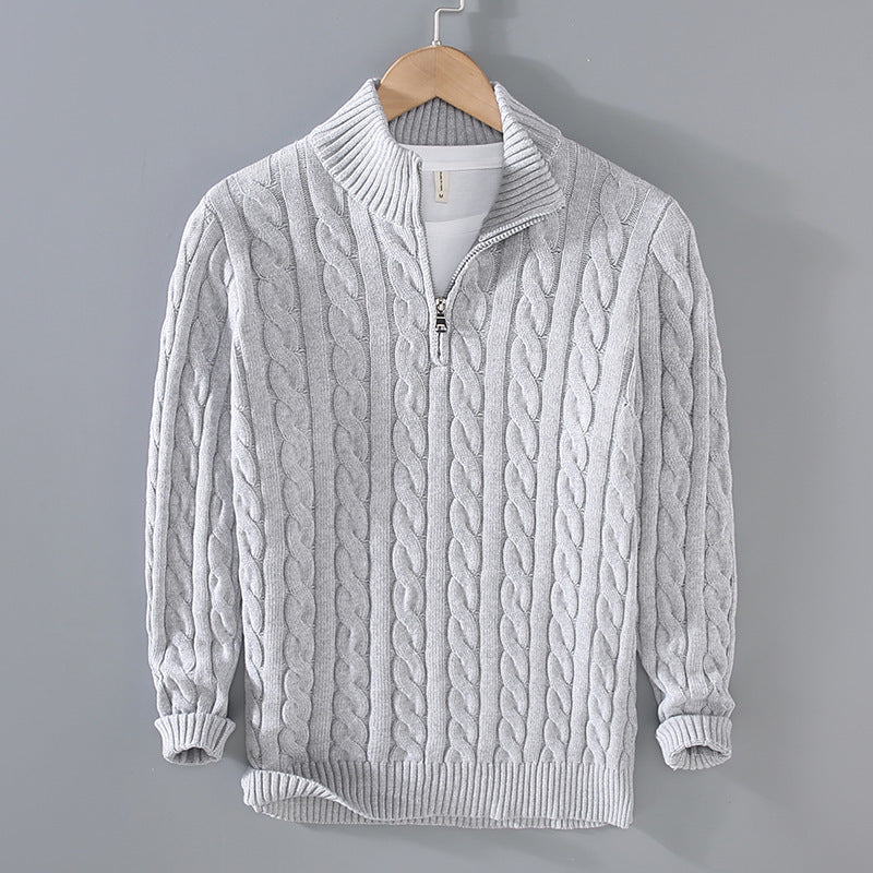 Robert – Pull en Maille Détendu avec Fermeture Éclair pour Hommes