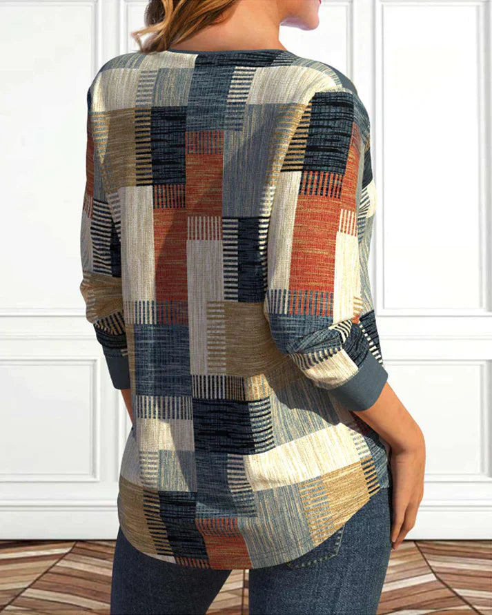 Sandra – Top avec motif géométrique