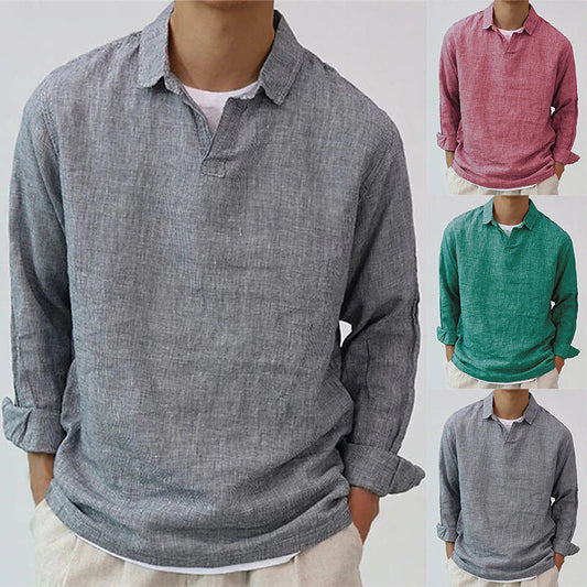 Ray – Oversize Herrenpullover mit langen Ärmeln in einfarbigem Design