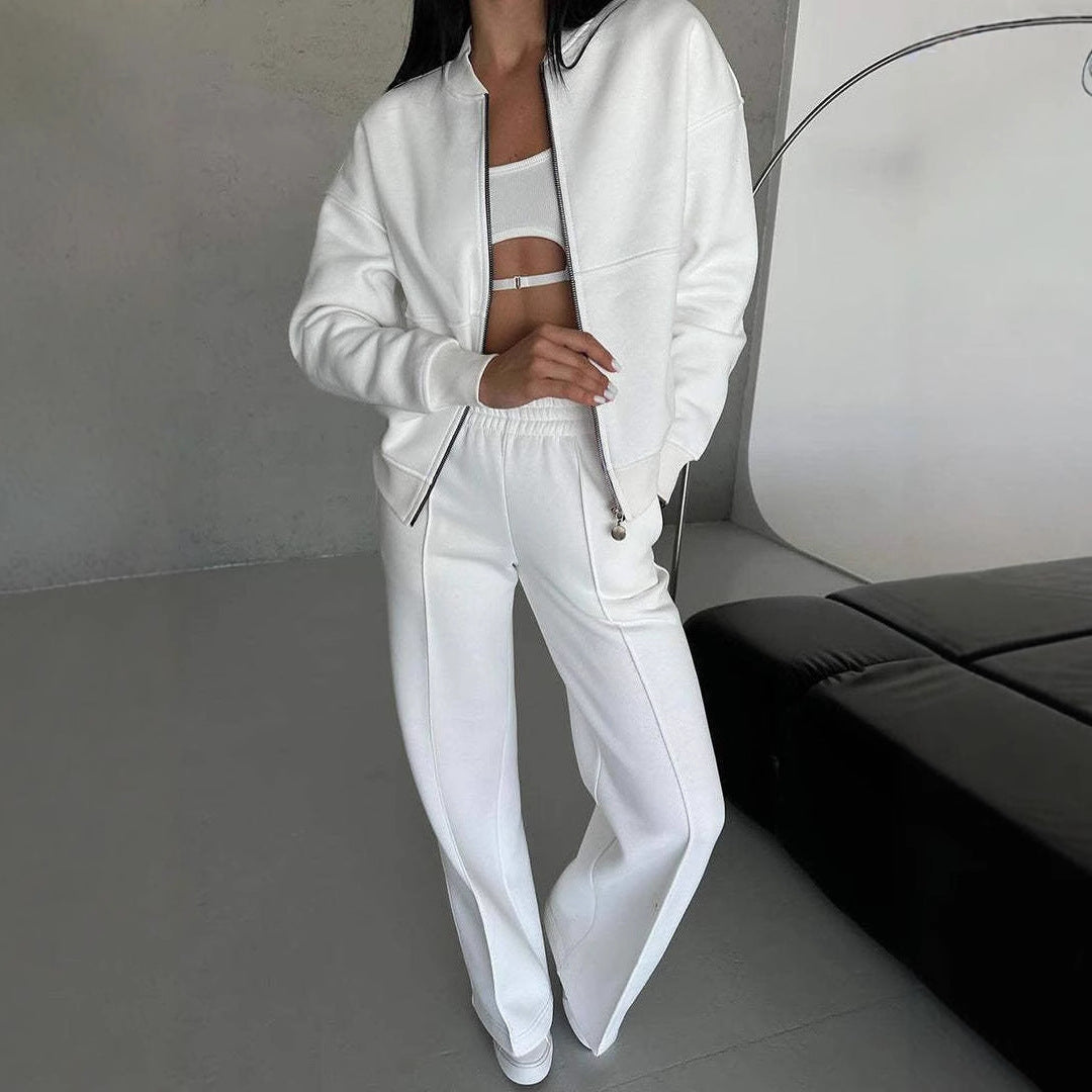Kelly – Ensemble de sport avec fermeture éclair et pantalon large